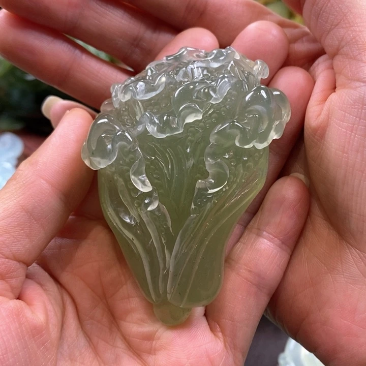 蛇纹石玉未镶嵌手把