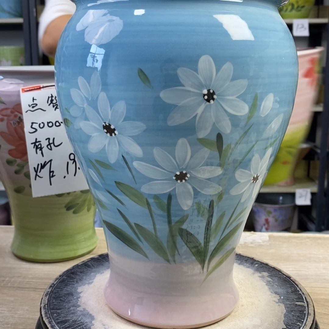 景德镇手工手绘陶瓷花盆