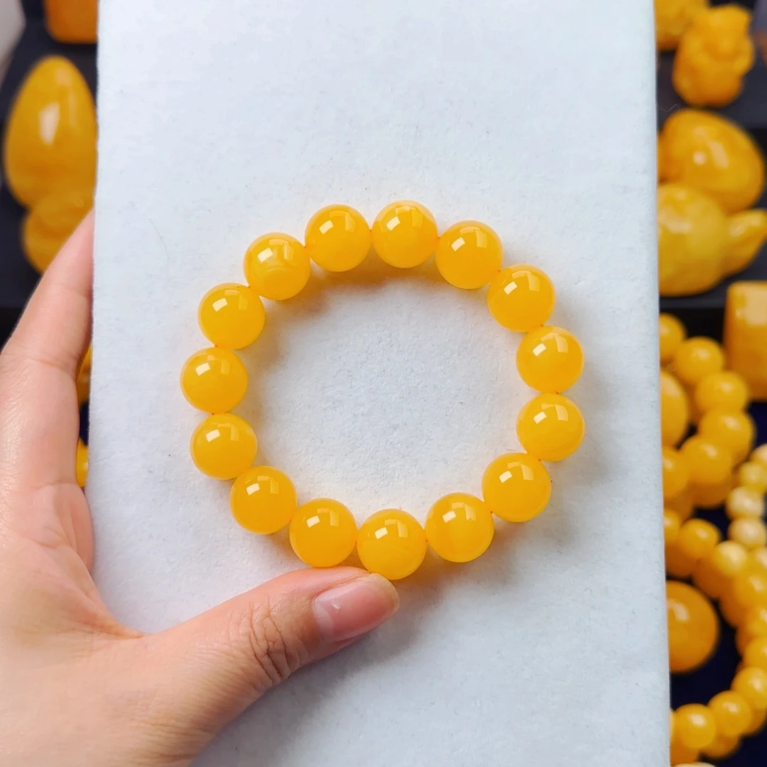 未镶嵌颈饰蜜蜡满蜡橘色同料14