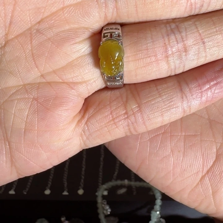 银S925镶嵌戒指翡翠