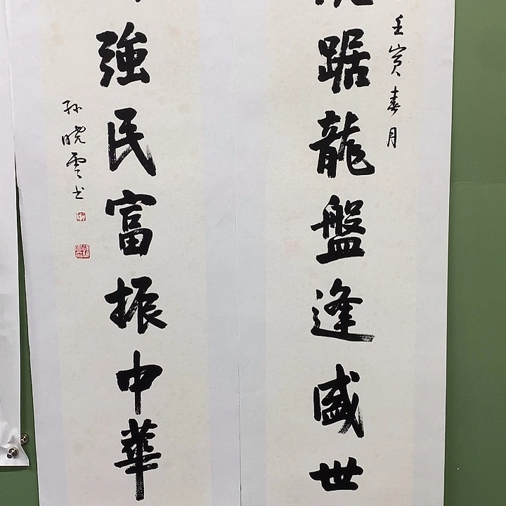 竖款精品书法作品宣