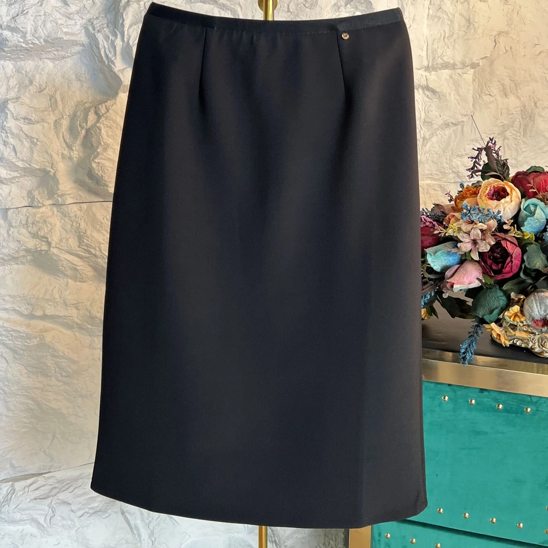 【包邮】秋冬高腰半身裙中长款显瘦包臀裙百搭开叉设计松紧腰#801#