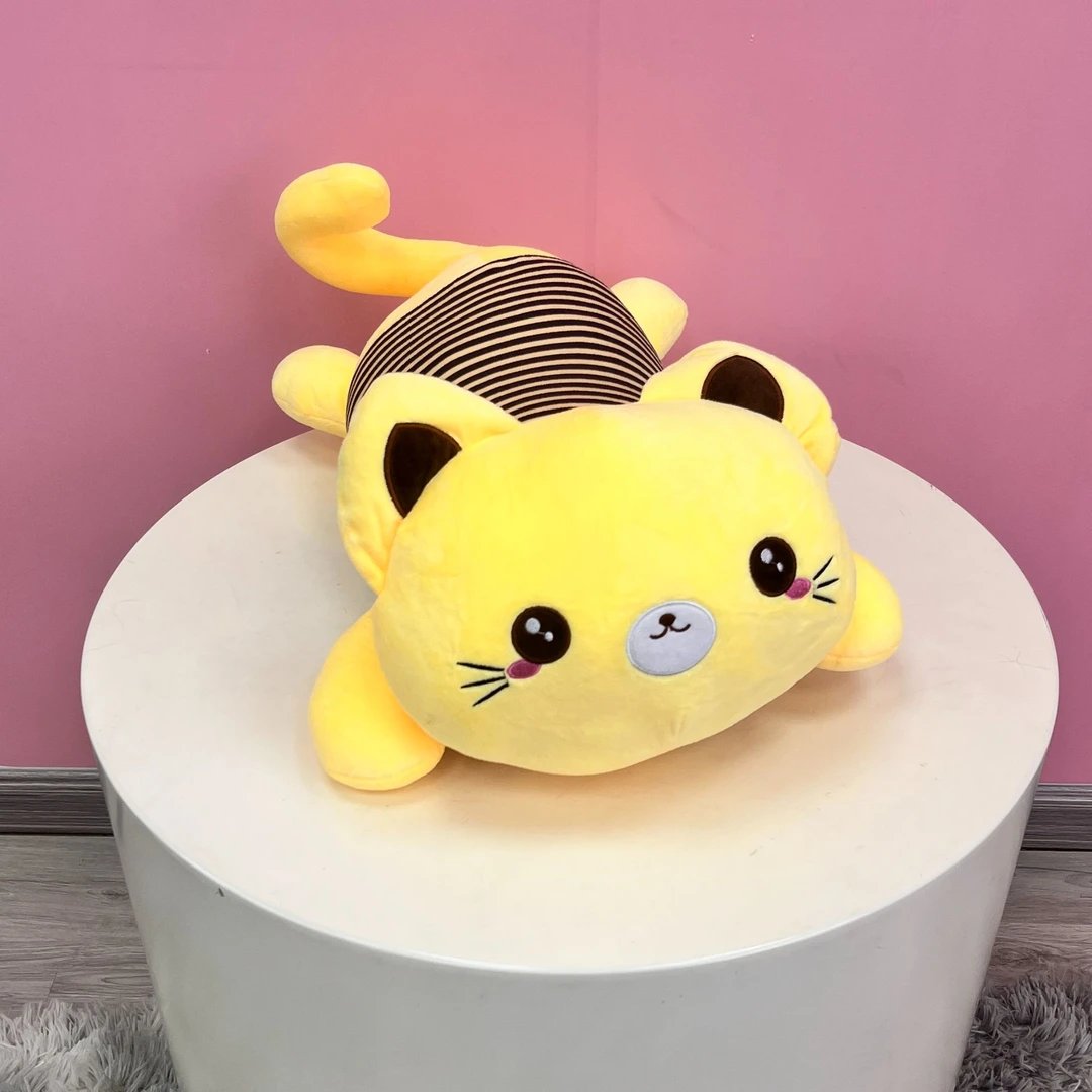 黄色猫咪公仔毛绒玩偶抱枕睡觉儿童陪睡布娃娃礼物