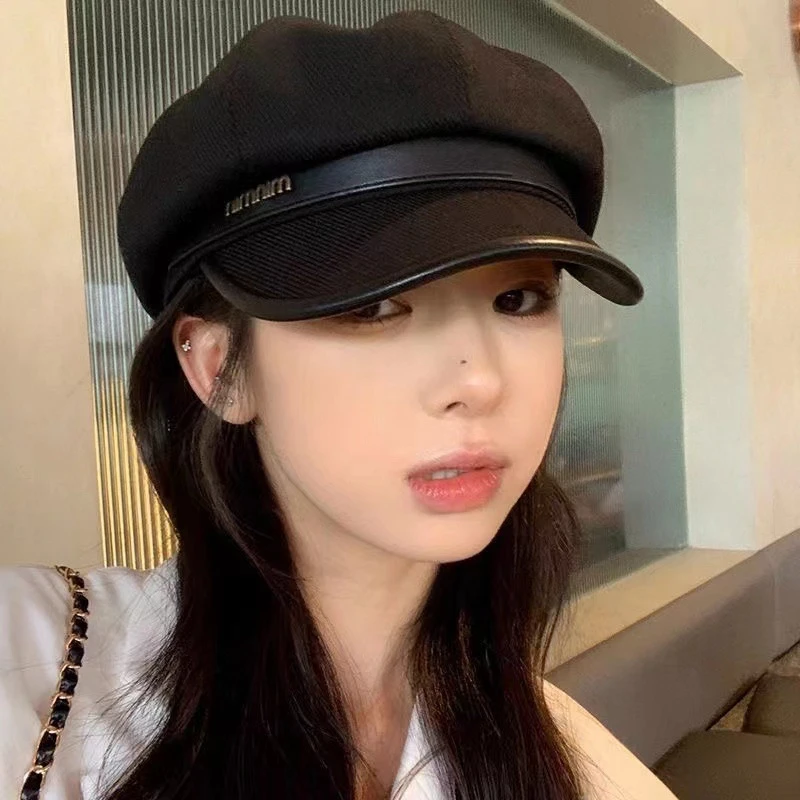 网红帽子女秋冬季新款街头休闲时尚百搭八角帽韩版文艺复古画家帽