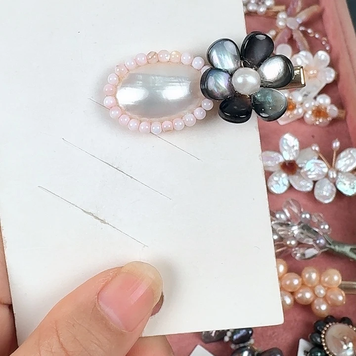 淡水珍珠发饰未镶嵌