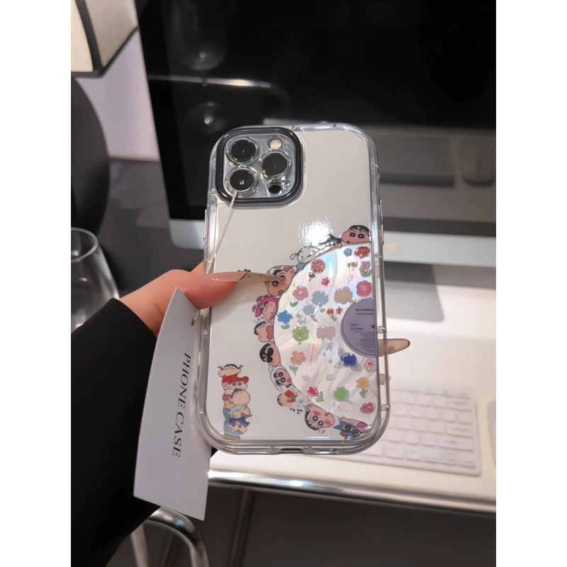 小新花朵唱片适用苹果16promax泡芙手机壳iPhone15羽纱华为小米15