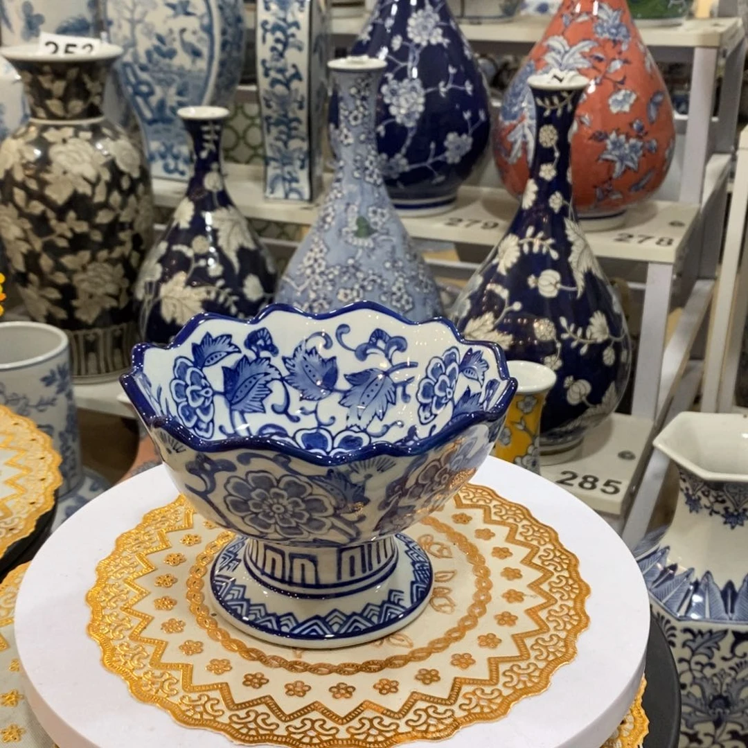 【闪购商品】陶瓷青花瓷高脚碗福利一个