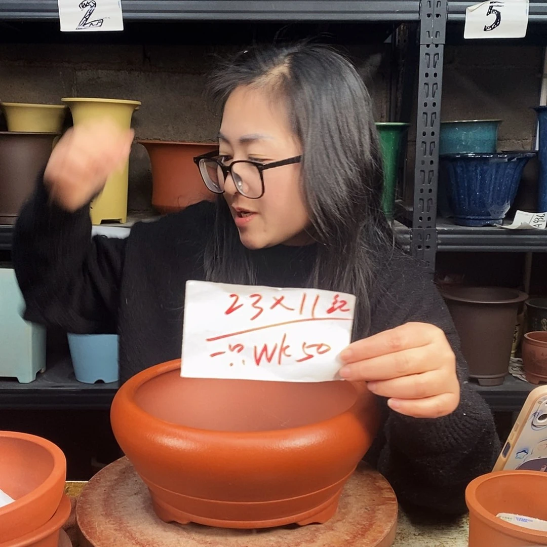 紫砂一只花盆货号WK50