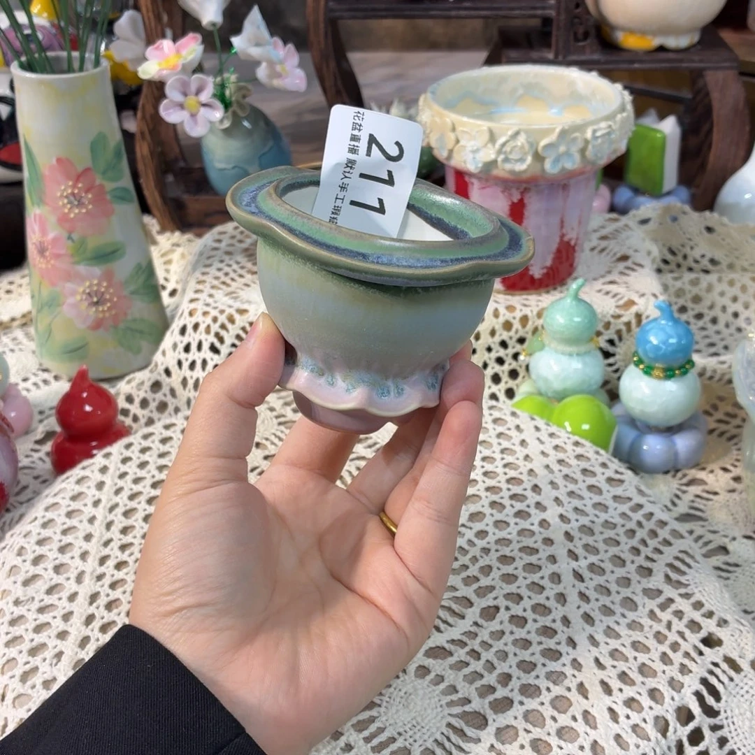 景德镇手工陶瓷花盆