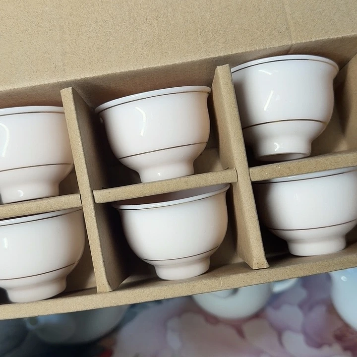 羊脂玉茶杯六个一组
