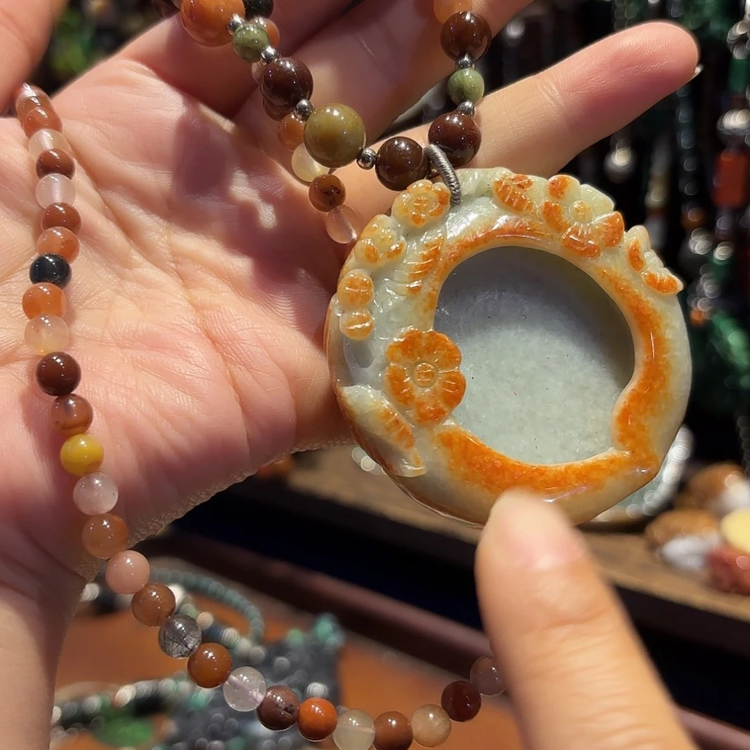 翡翠颈饰未镶嵌原创