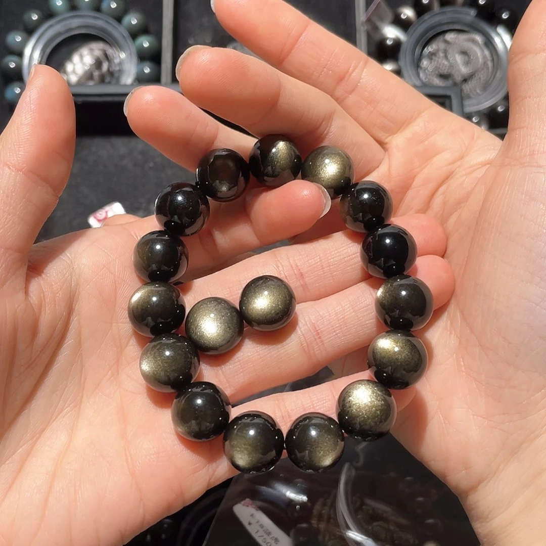 黑曜岩手链未镶嵌夜****星