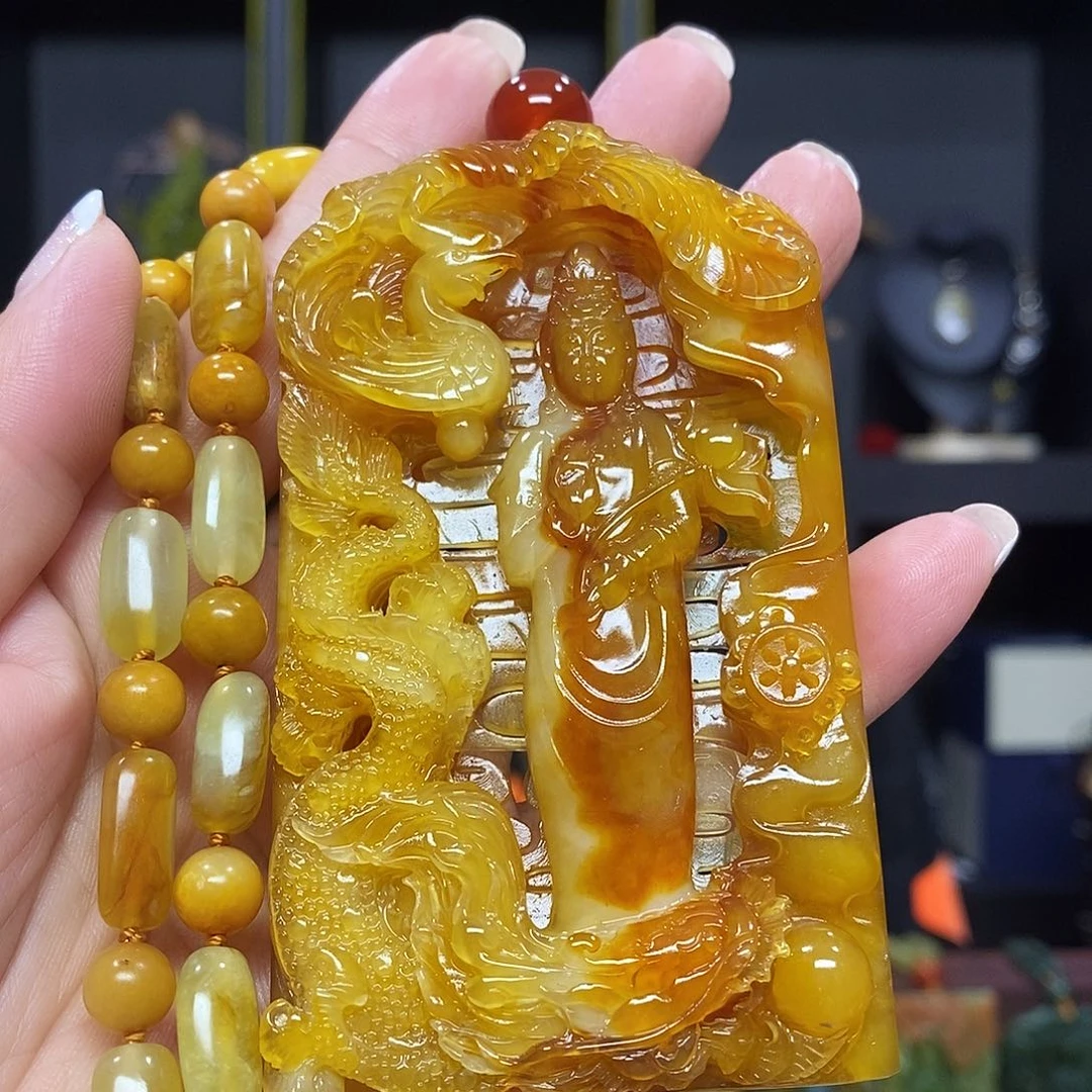 未镶嵌岫玉挂件吊坠项链