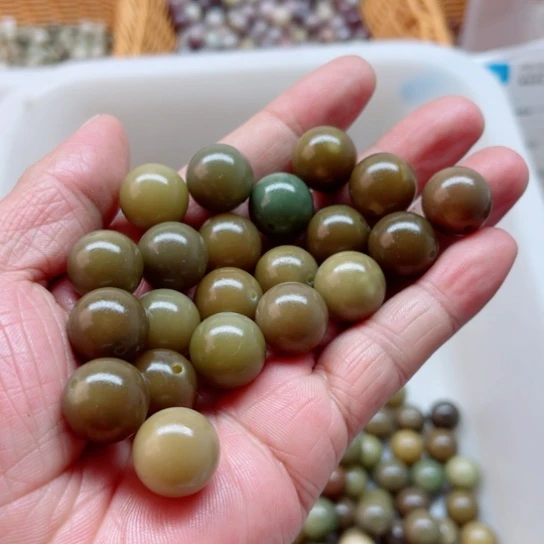 吊坠白玉菩提瑕疵15青提圆珠20颗