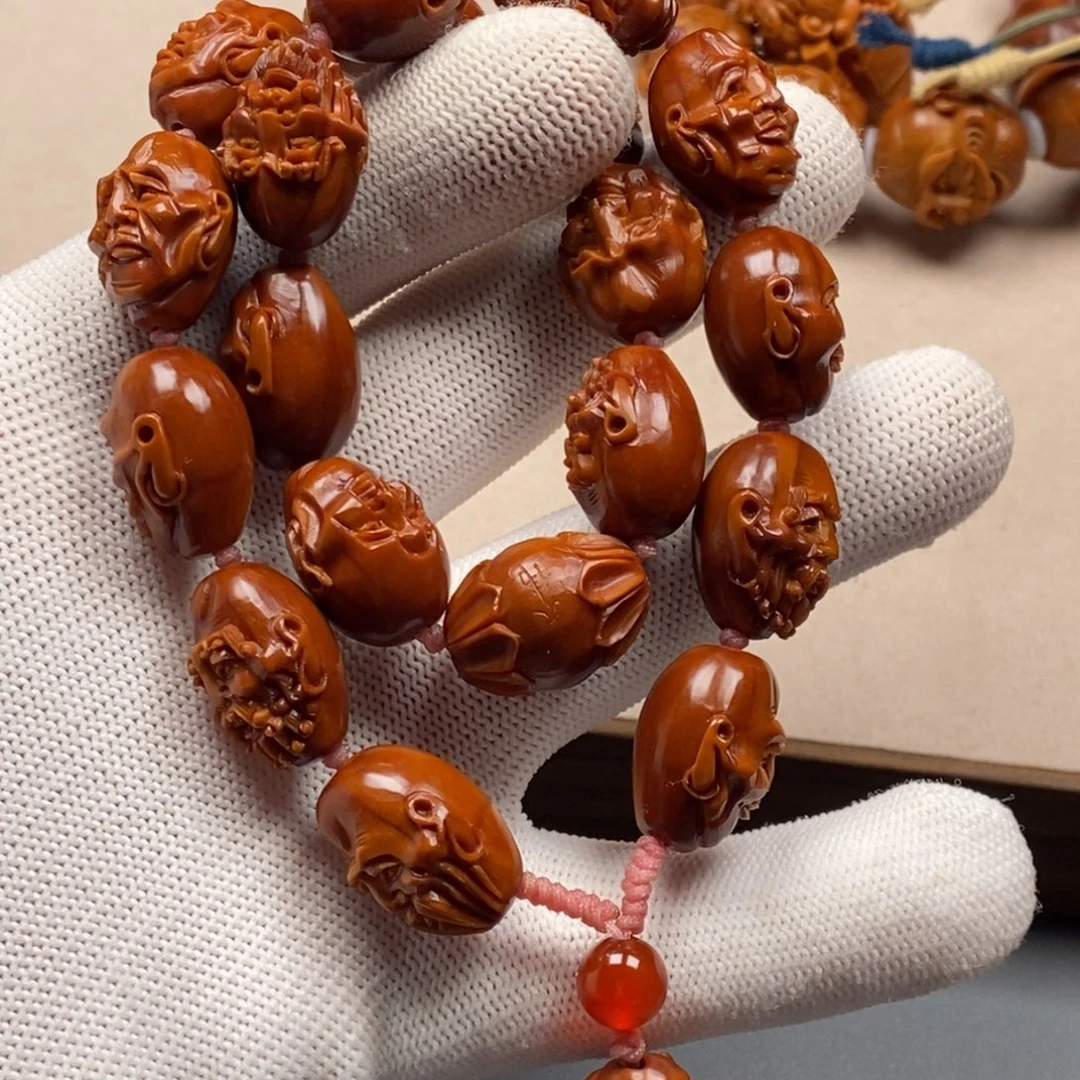 橄榄核手串/手链鸡血核十八罗汉手持