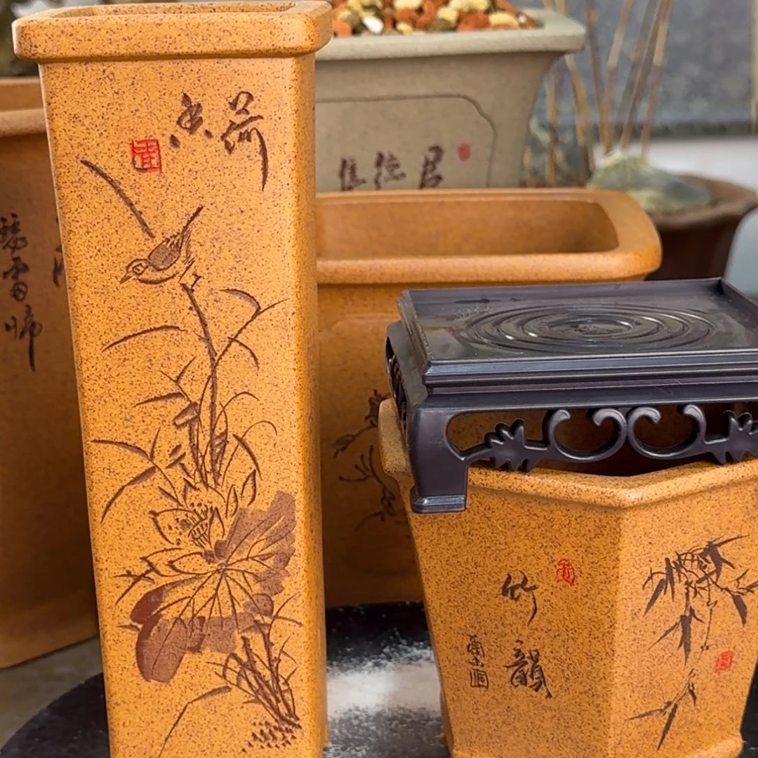 全***场紫砂花盆紫砂花盆2个