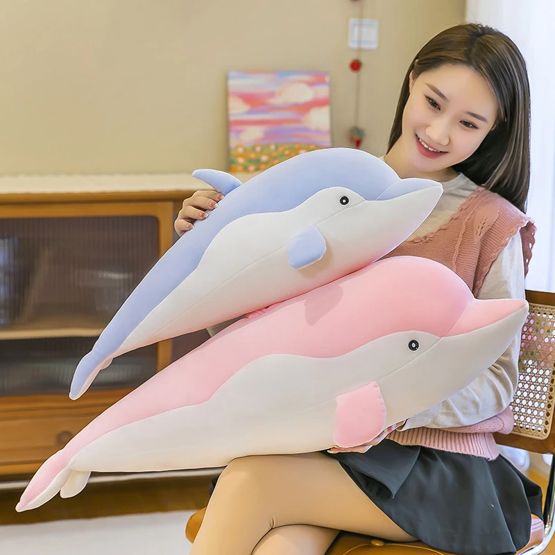 毛绒公仔外贸毛绒玩具布娃娃女生软鲸鱼生日礼物抱枕海豚玩偶