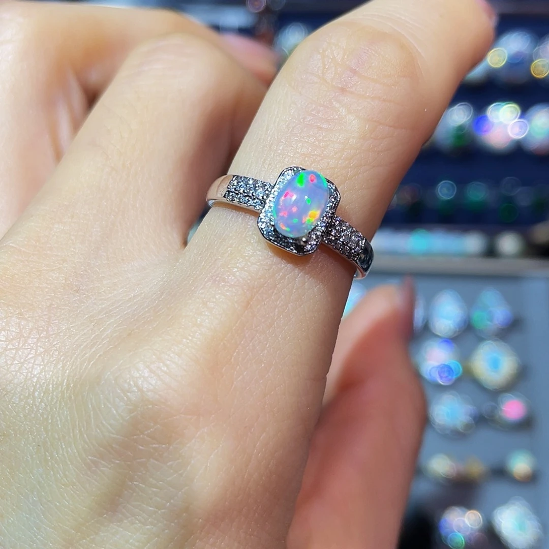 欧泊银S925镶嵌戒指