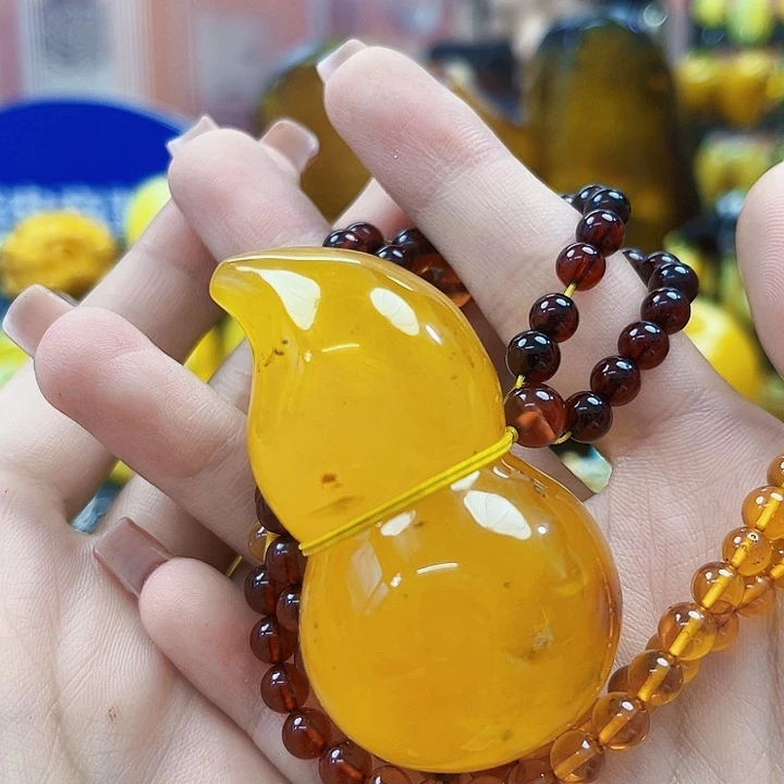 琥珀颈饰未镶嵌吊坠