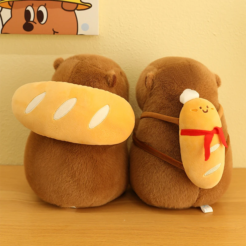 新款烘焙系列卡皮巴拉水豚公仔玩偶趣味毛绒玩具娃娃生日礼物