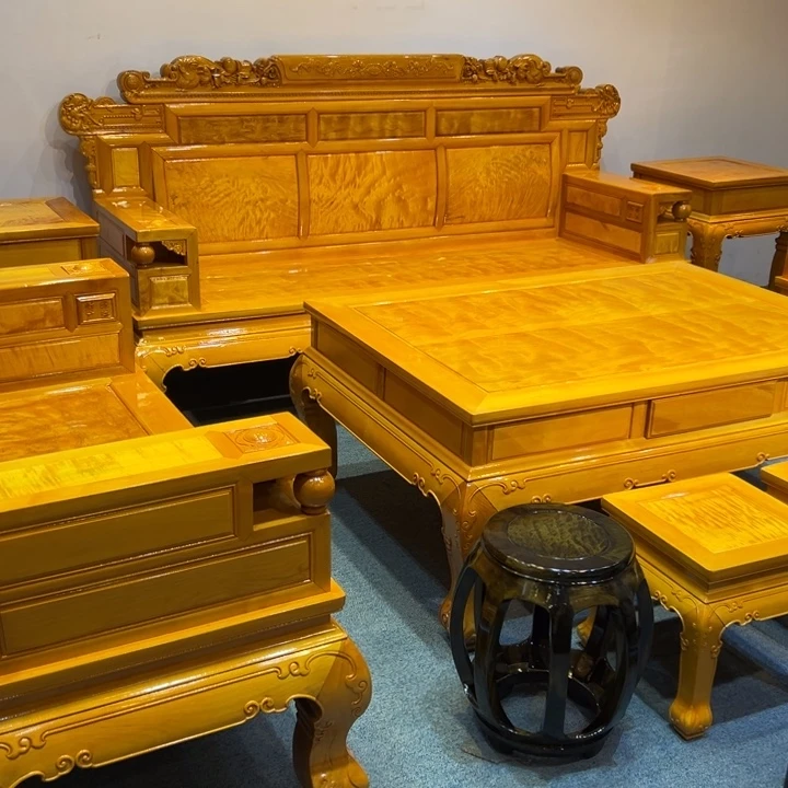 竹用***傅金丝楠木8件装