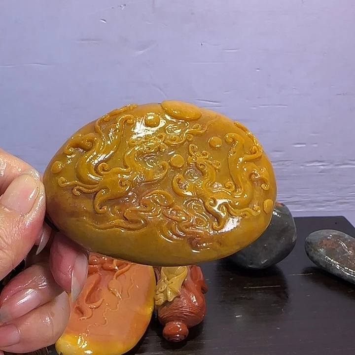 慧***金寿山石昌化田黄摆件精品