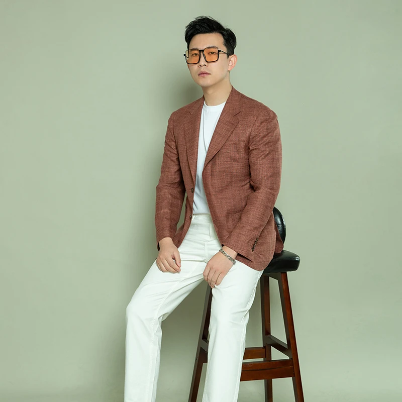 【 早秋】单西 2025男士休闲轻奢高端毛麻丝西服休闲百搭时尚