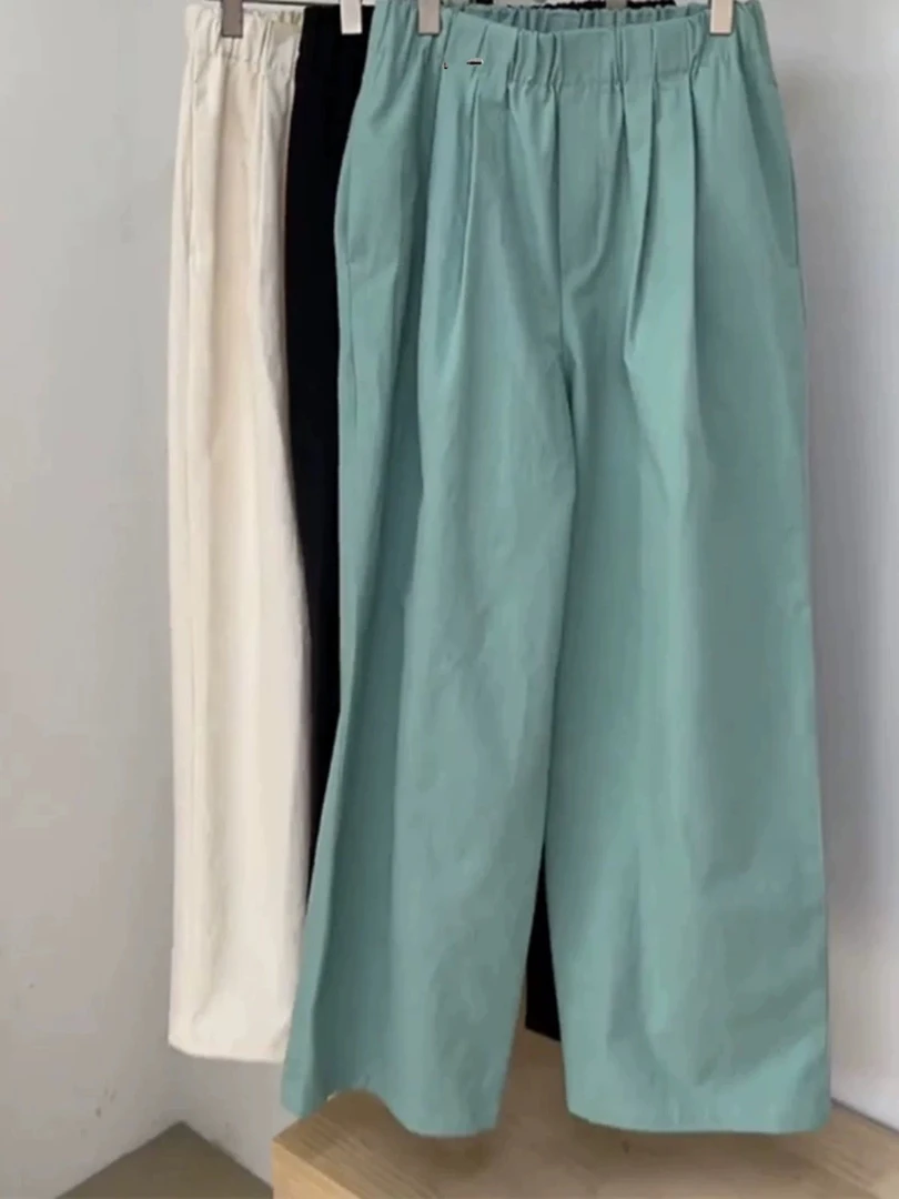 大码薄款直筒休闲裤显瘦阔腿裤2513