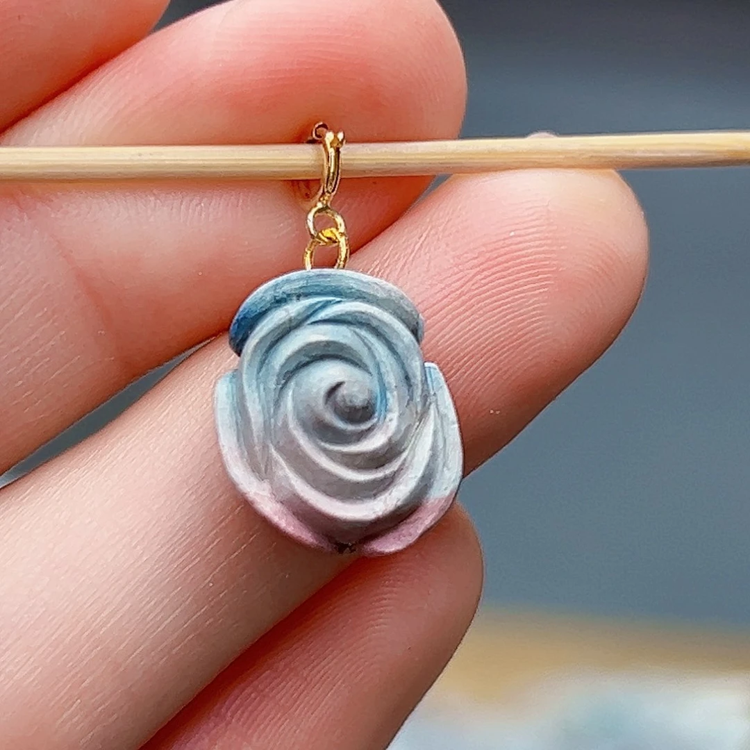 绿松石珠宝奇石18K金镶嵌