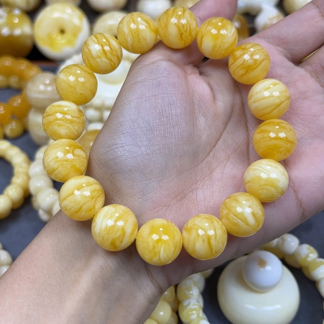 琥珀未镶嵌手串……