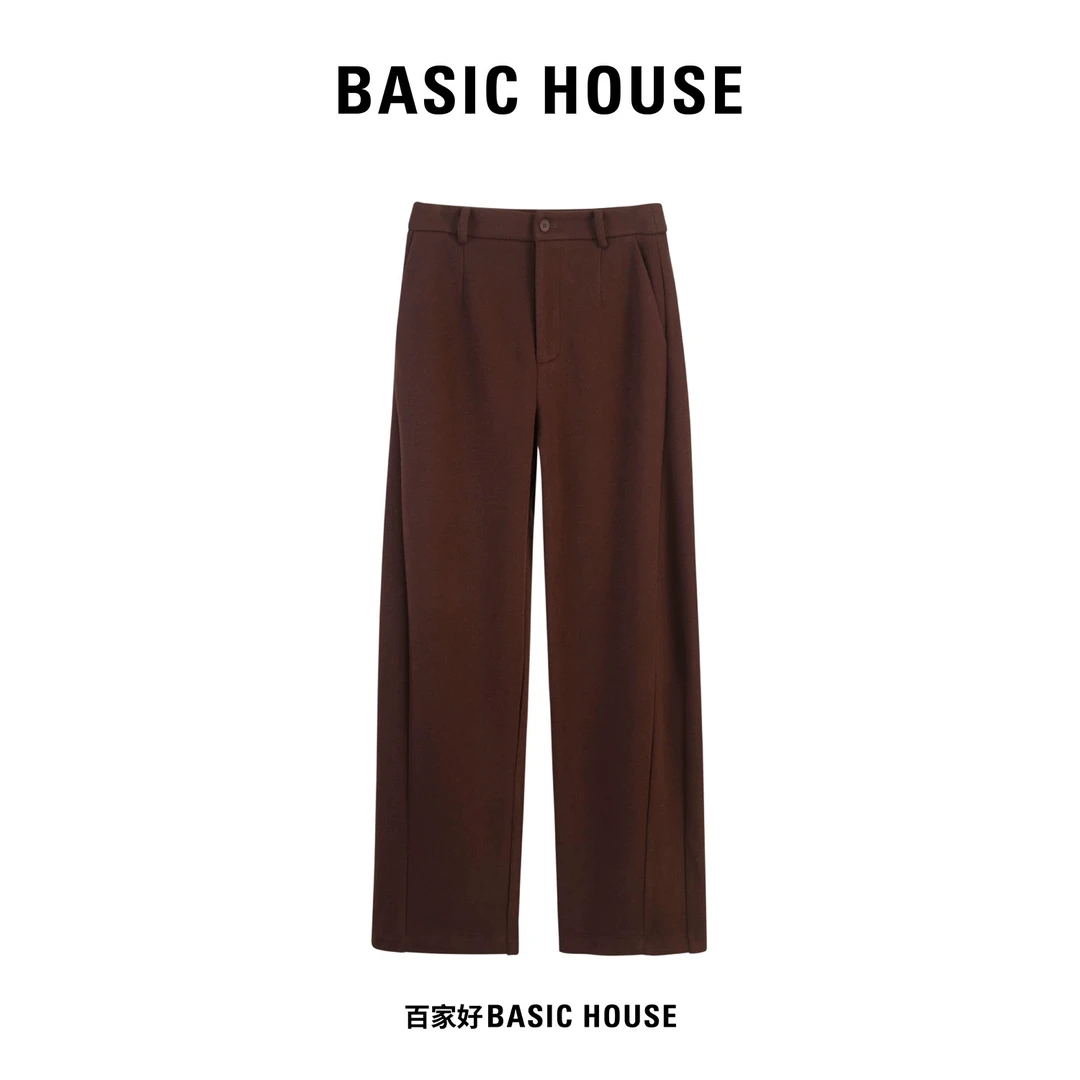 BASICHOUSE【小云总专享】百家好百搭直筒宽松高级休闲裤女CG52