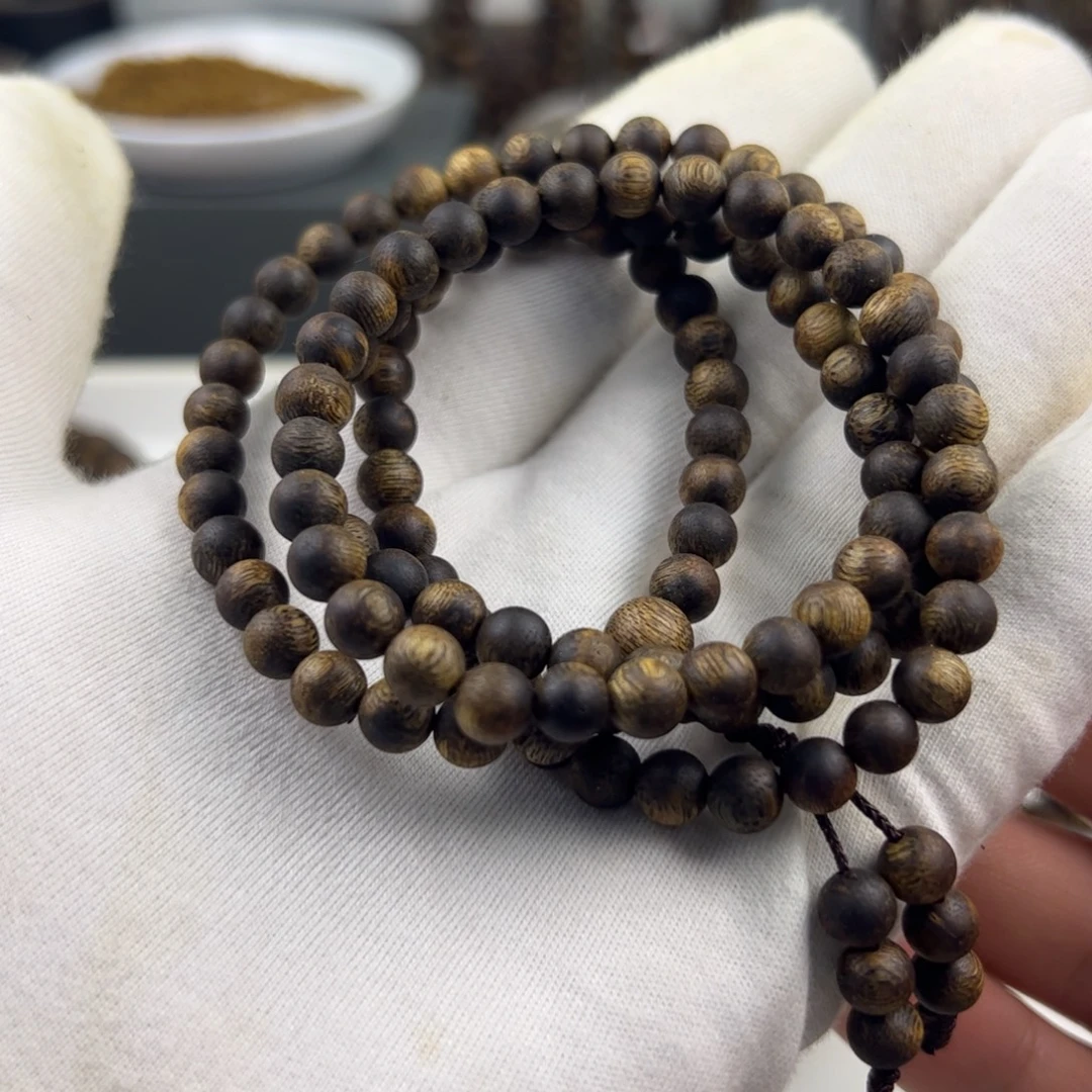 手串沉香圆珠多圈6mm