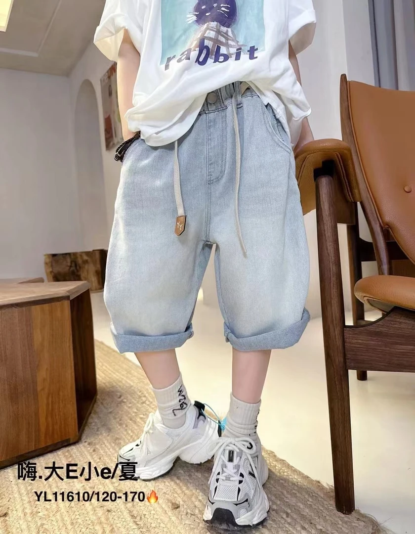 夏款儿童男女童牛仔中裤11610
