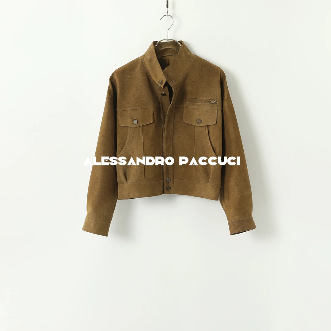 【孤品特价不退换】洛哥43004PW【琥珀机车】黑标/羊皮复古皮衣2024秋