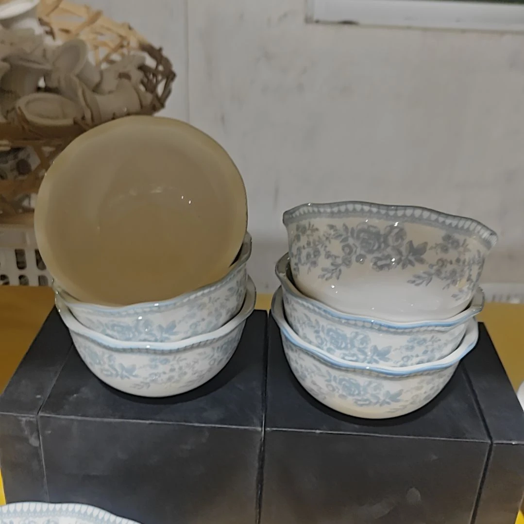 微瑕陶瓷餐具釉下彩5寸碗