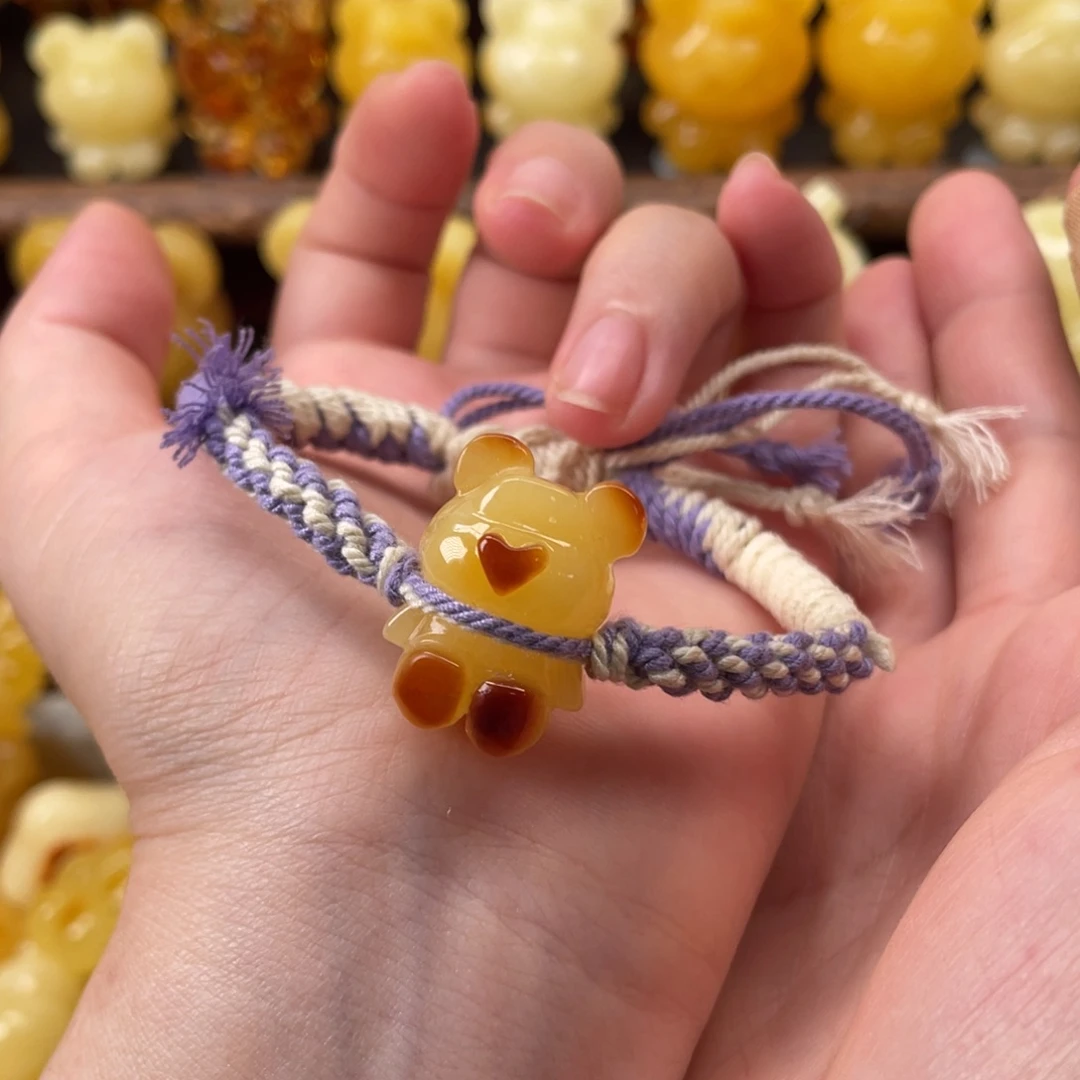 未镶嵌琥珀珠宝奇石蔷*粉