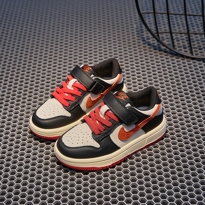 潮牌AJ秋季儿童鞋户外休闲运动鞋男童防滑6-16岁女童韩系百搭板鞋