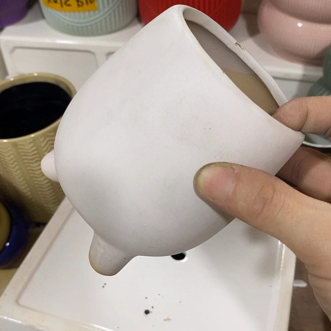 杯子陶陶盆有孔 瑕疵介意勿拍