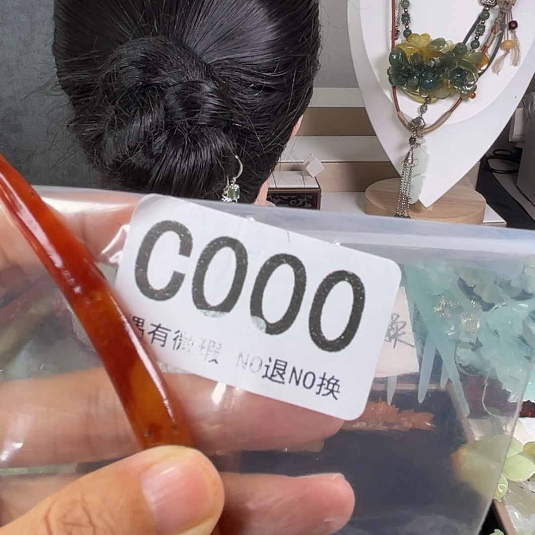 岫玉未镶嵌发饰@*枫