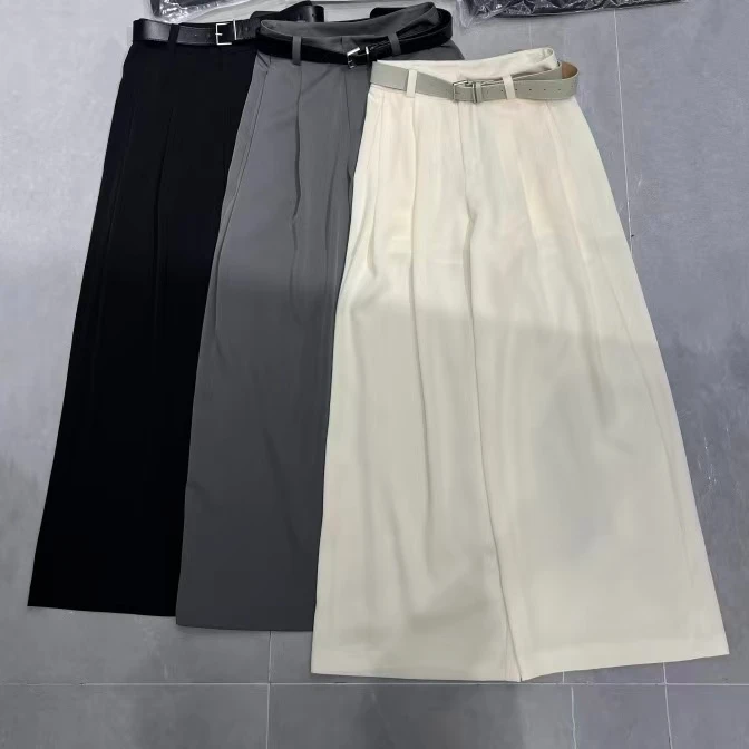 609/8802-2/139-9    简约通勤百搭显瘦休闲阔腿裤女