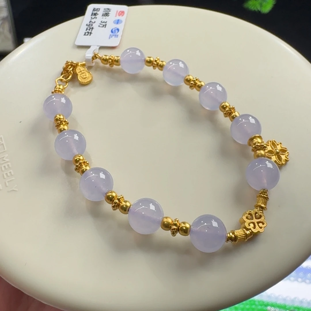 未镶嵌手链翡翠高冰仙女紫！梦幻？卡8