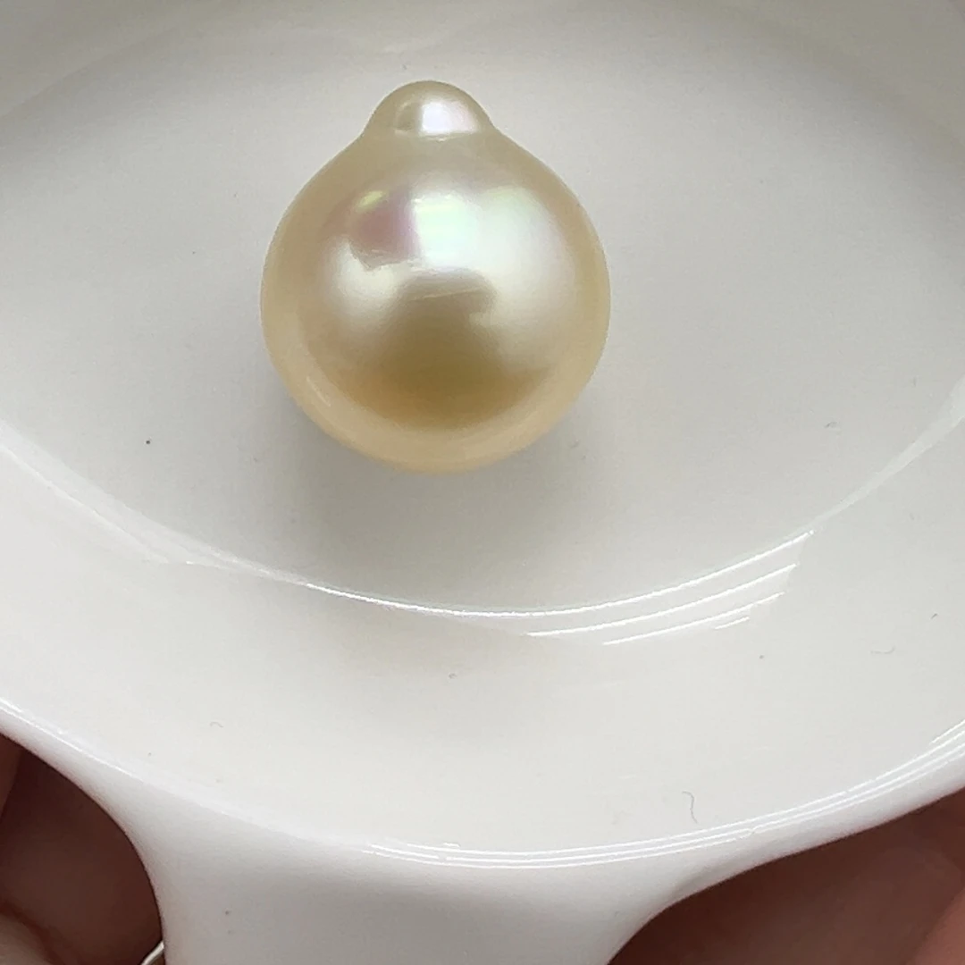 未镶嵌海水珍珠15.6mm浅金裸珠