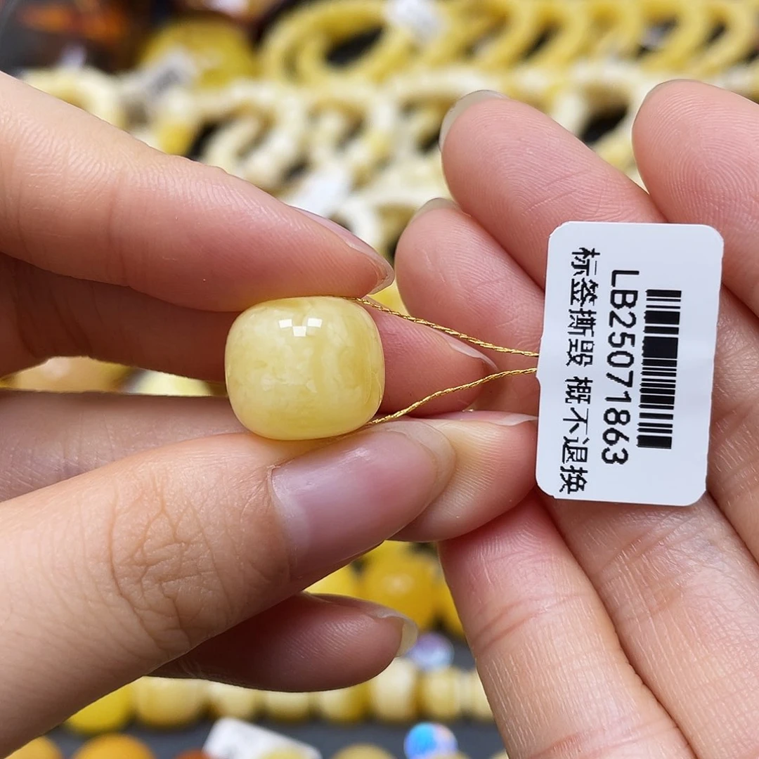 未镶嵌蜜蜡裸石老型14.2✖️12.7mm矿灰