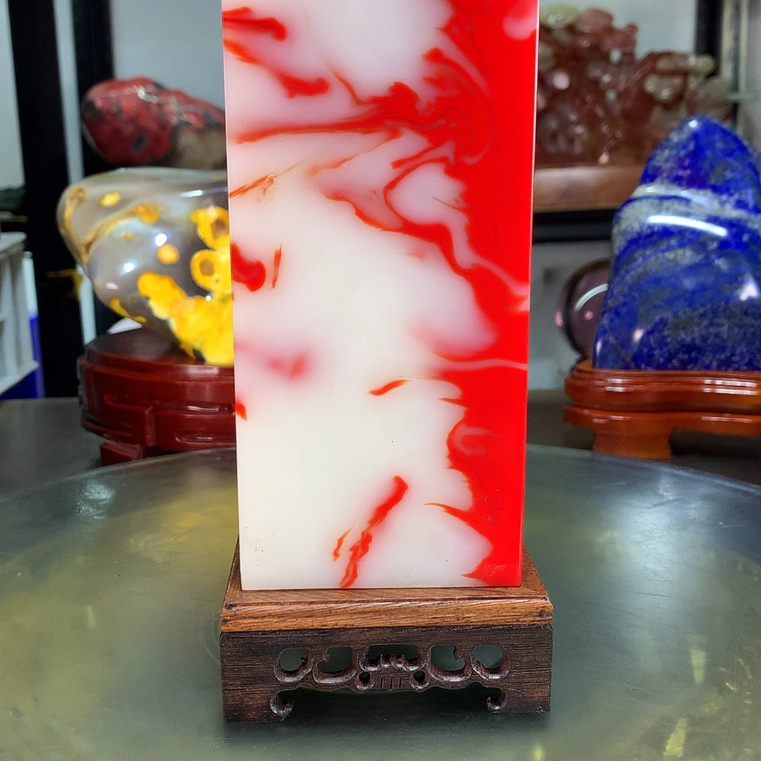 长***祥石材巴西红宝摆件