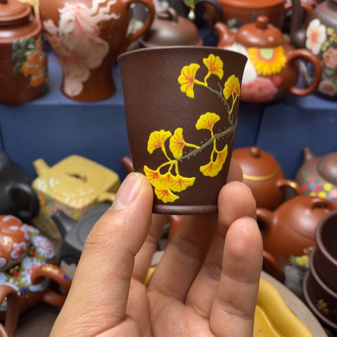 茶杯红泥紫砂主人杯60cc