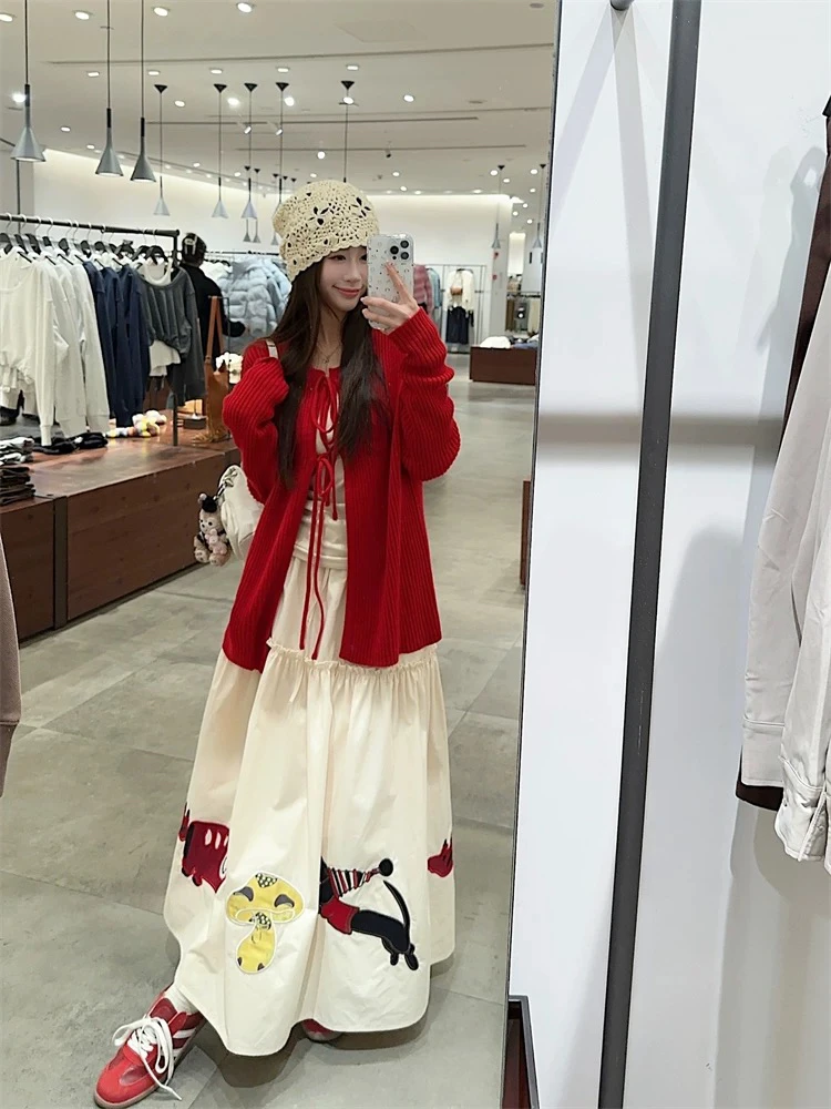 大码温柔甜美开衫女春季叠穿显瘦百搭三件套59059