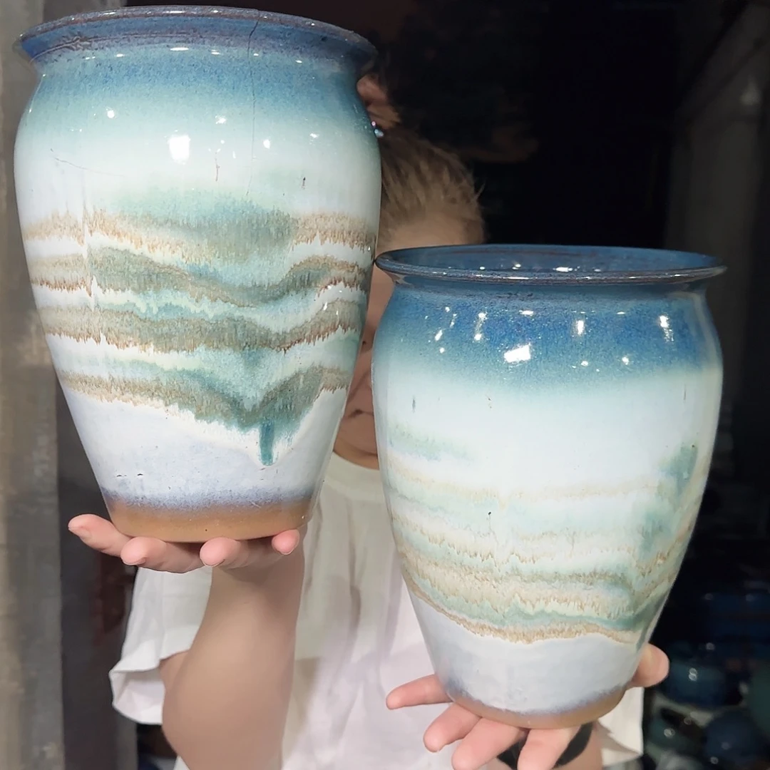 紫砂花盆高25口19