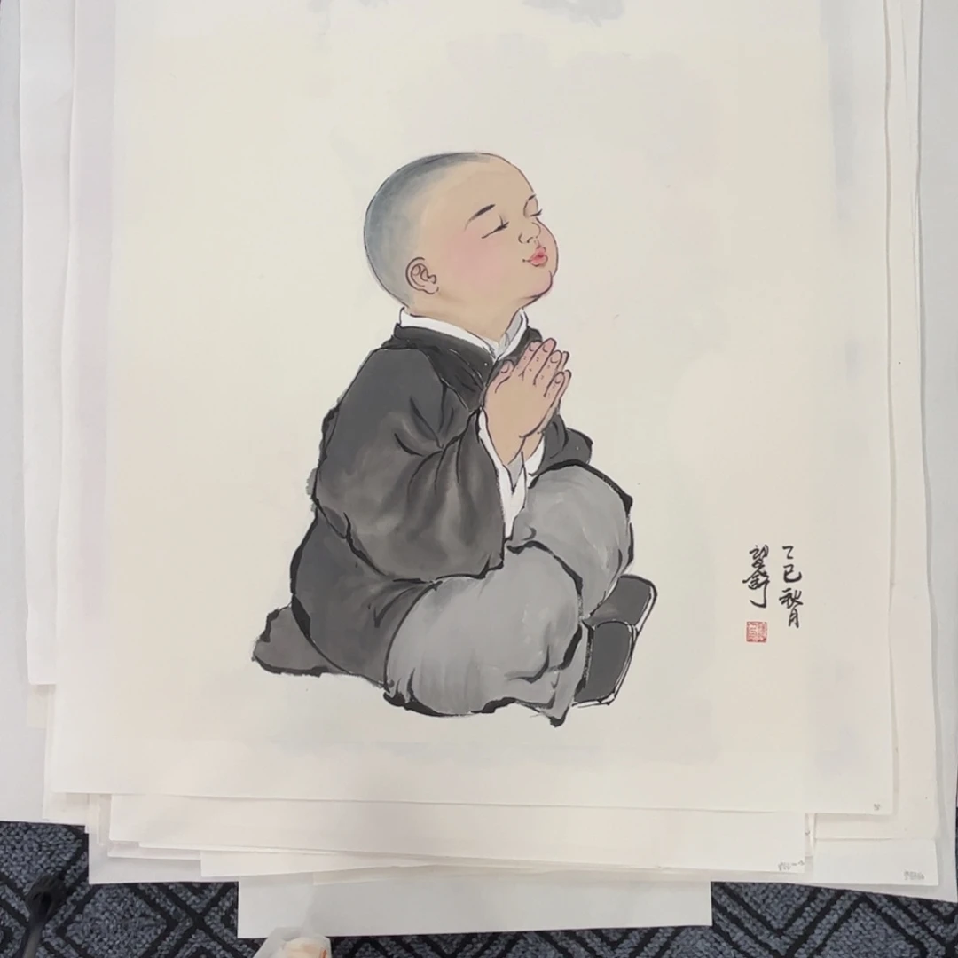 国画四尺斗方人物m