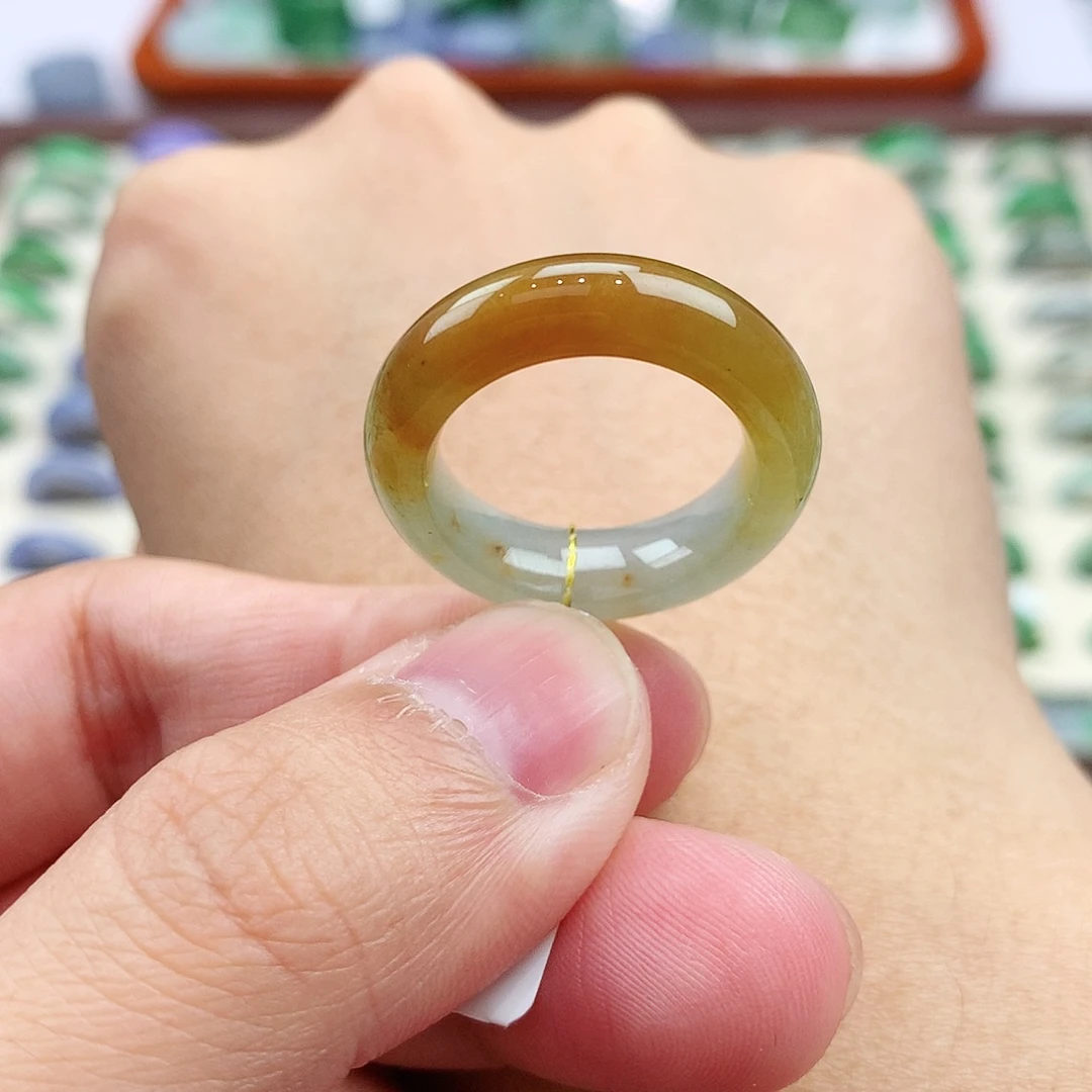 未镶嵌戒指翡翠14-15号