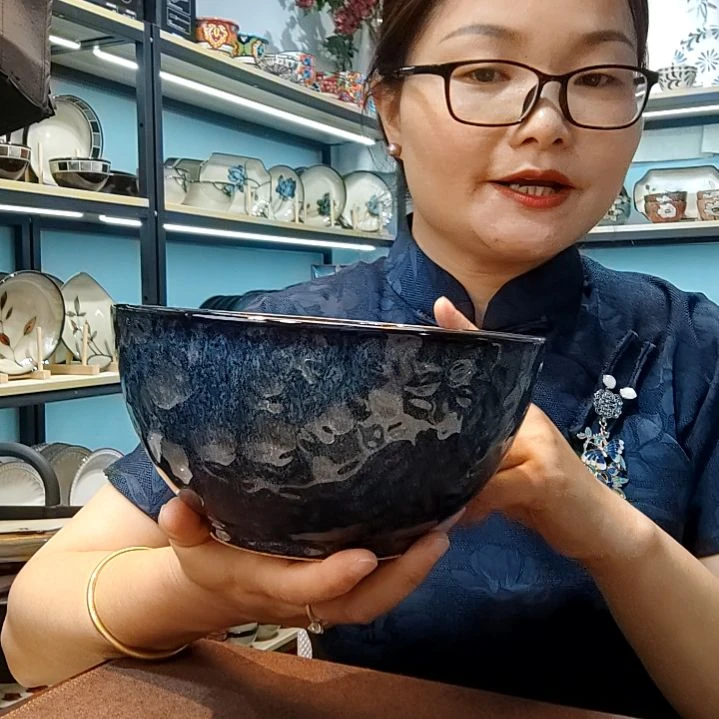 瓷片小可陶瓷高温釉下彩一只18厘米左右